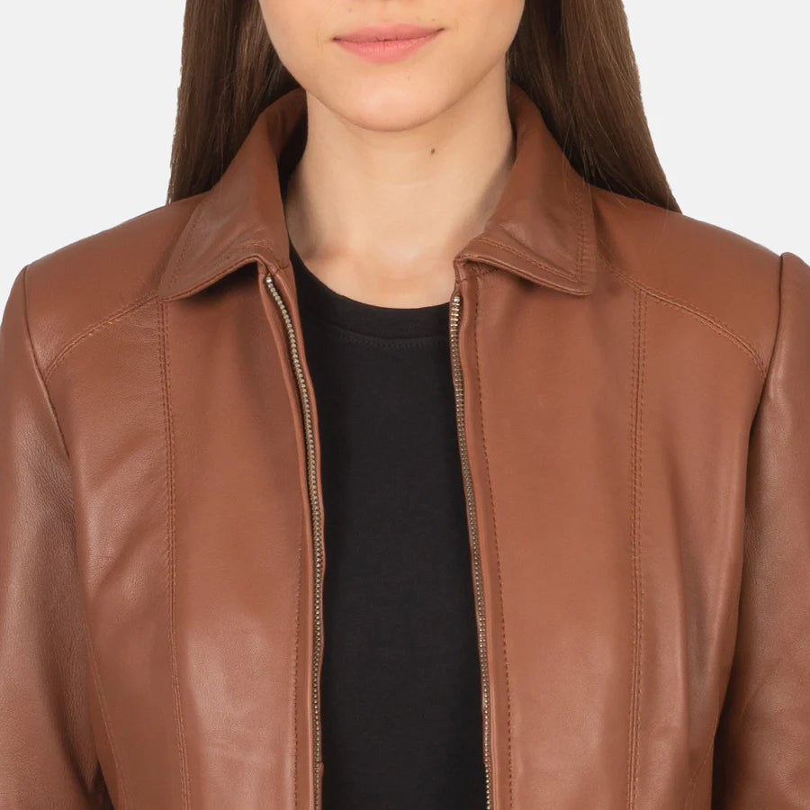 Colette Brown Leather Jacket