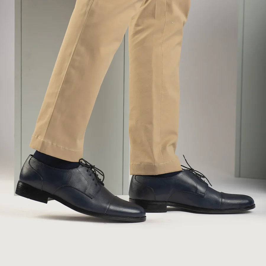 Attorney Derby Midnight Blue Leather Shoes